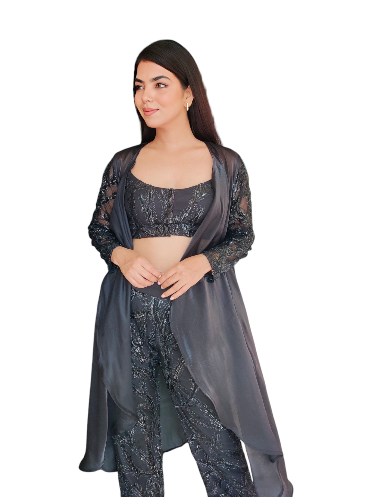 VISHINE Black Cape Dress