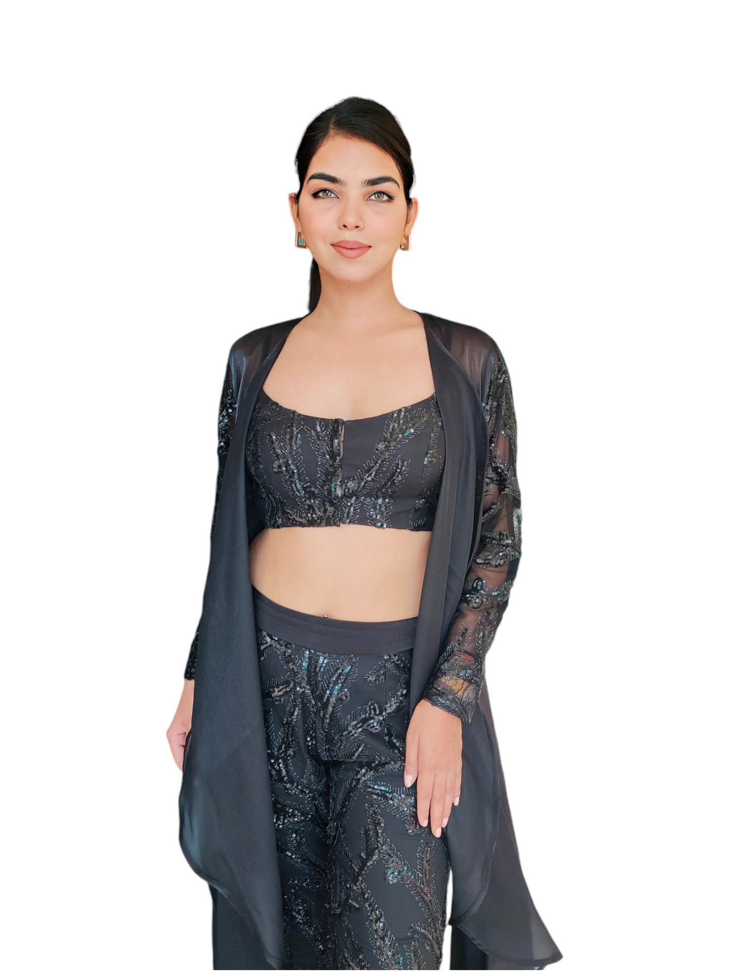 VISHINE Black Cape Dress