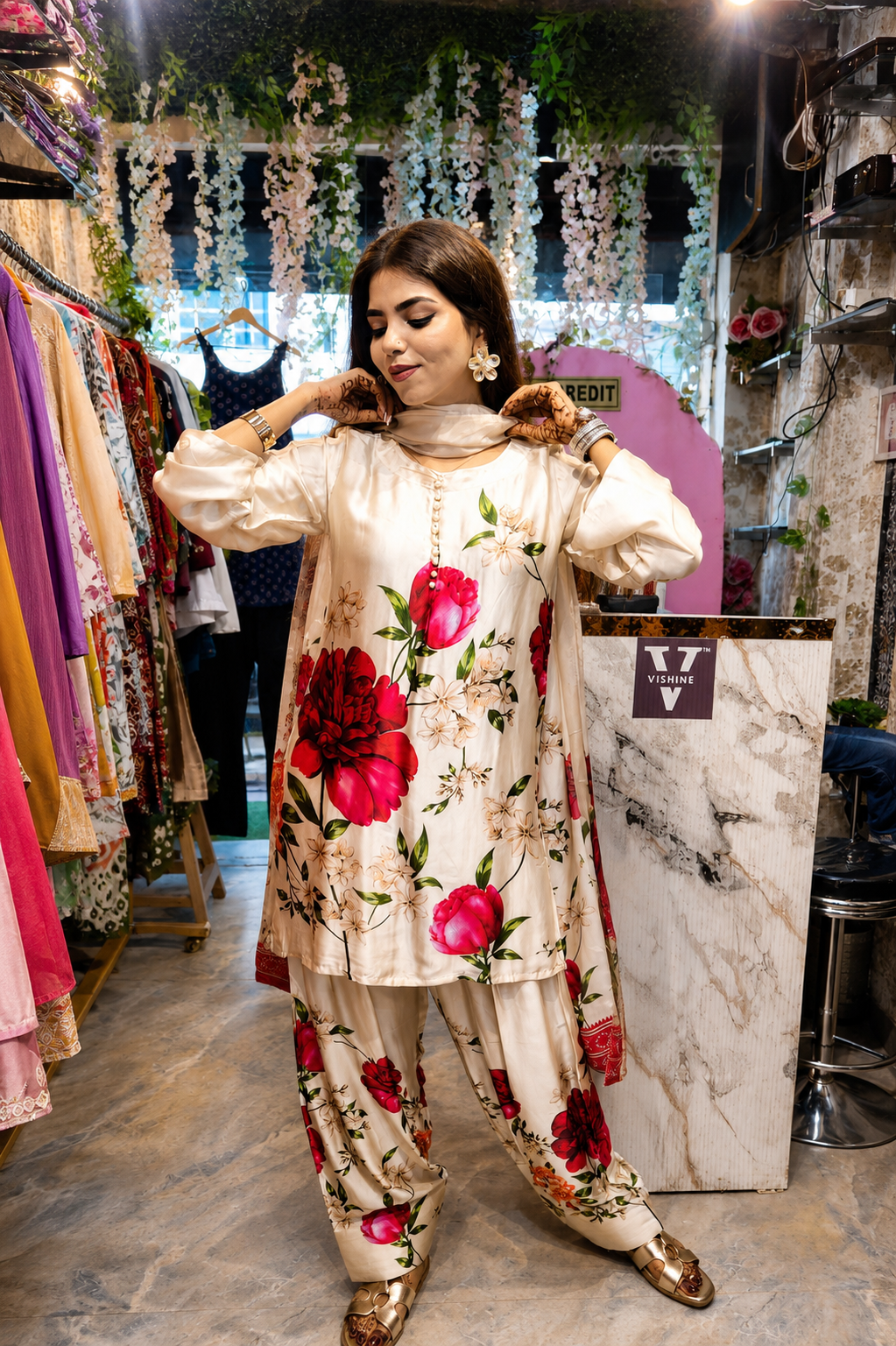 Floral Printed Kurta Set