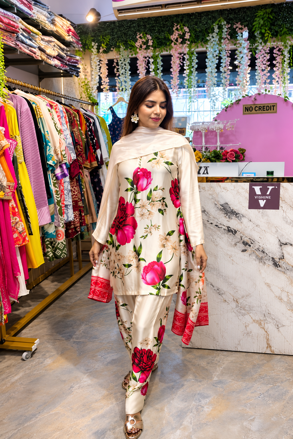 Floral Printed Kurta Set