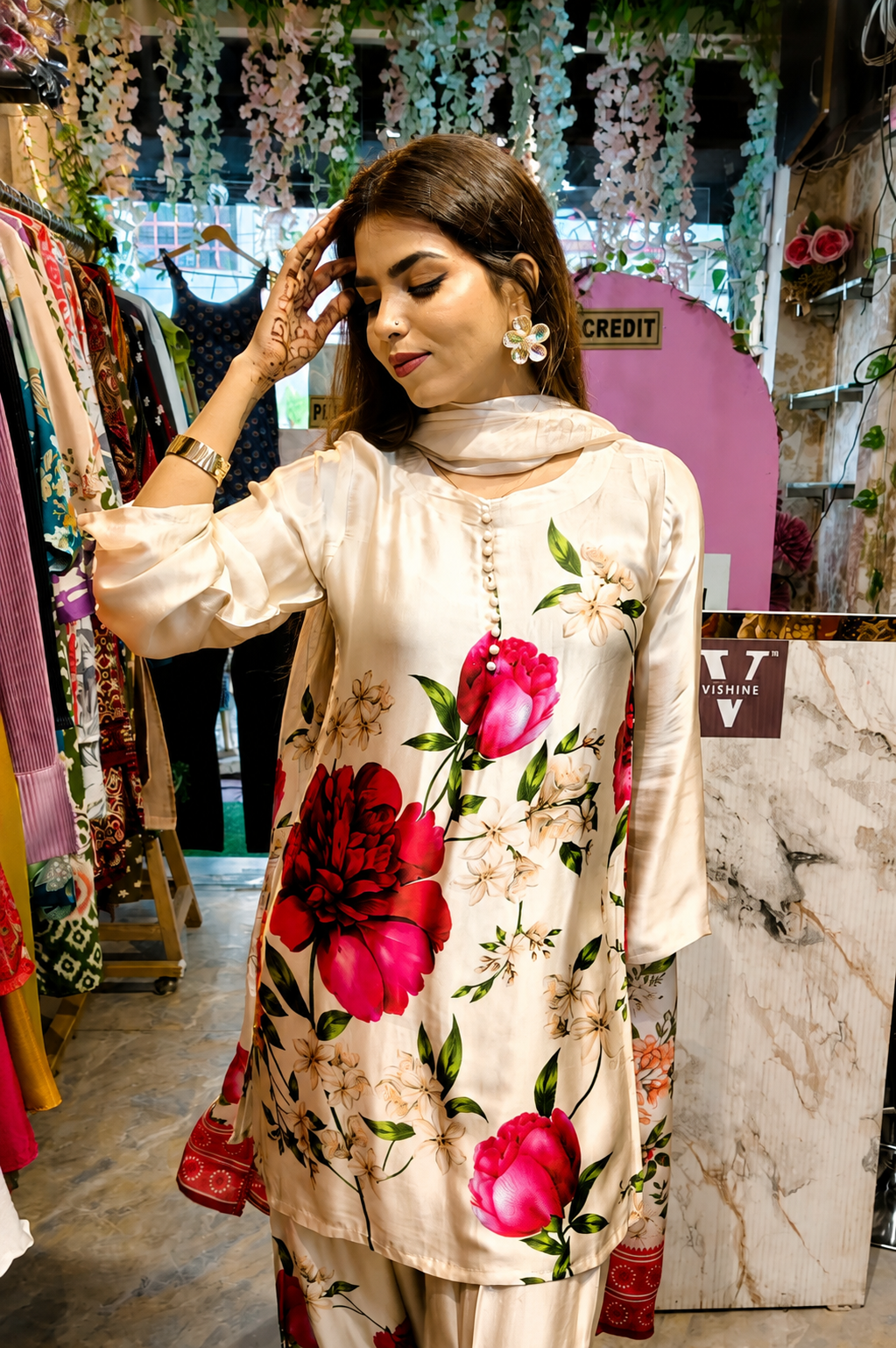 Floral Printed Kurta Set